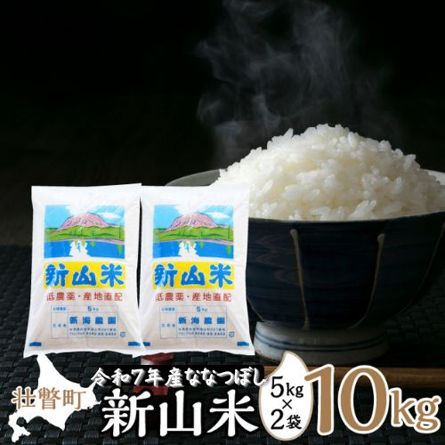 【ふるさと納税】【令和7年産 新米】新山米（ななつぼし）5kg×2袋　10kg 【 ふるさと納税 人気 おすすめ ランキング 北海道 壮瞥 新米 米 白米 ななつぼし 甘い 贈り物 贈物 贈答 ギフト セット 北海道 壮瞥町 送料無料 】 SBTC007