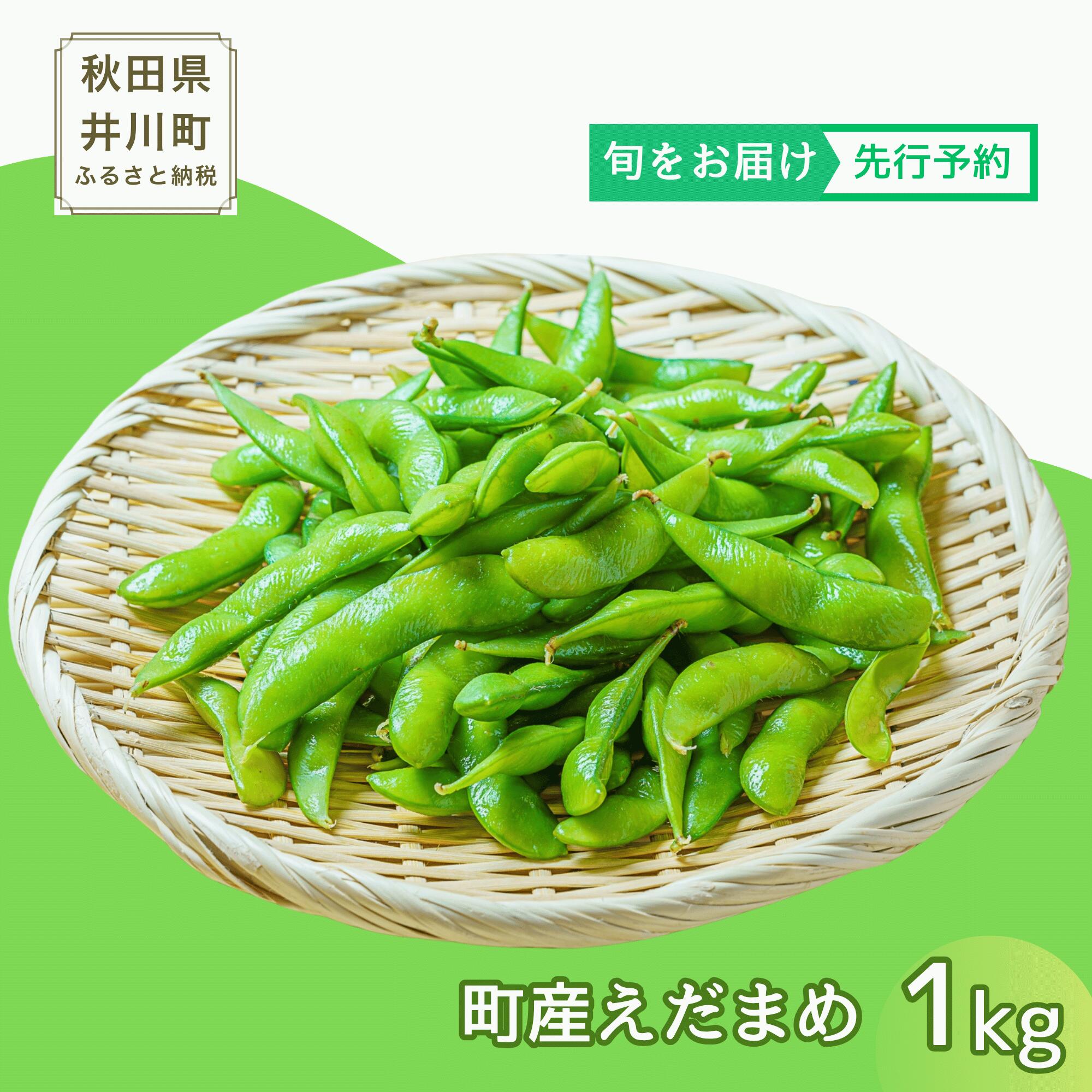【ふるさと納税】令和8年産 先行受付 枝豆 えだまめ 1kg 8月上旬～中旬より順次発送 【旬の品種をお届け】秋田県産 井川町産 おつまみ