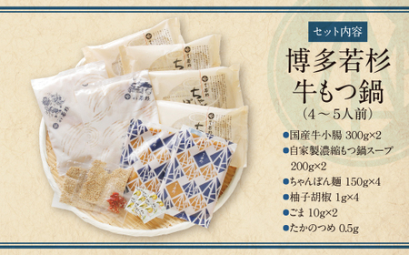 U99-95 定期便 博多若杉 牛もつ鍋4~5人前(年3回・毎月1種)★翌月発送  もつ鍋 本場 国産牛 モツ鍋 もつ もつ鍋 牛肉 肉 小分け 冷凍 ホルモン セット 博多 若杉 博多若杉 牛もつ