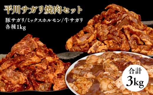 『レジェンド精肉店』としてTVに取りあげられた大人気精肉店！平川サガリ焼肉セット　約3kg