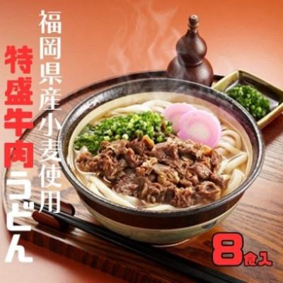 ふるさと納税 豊前市 【毎月定期便】特盛牛肉うどん8食入り×全3回