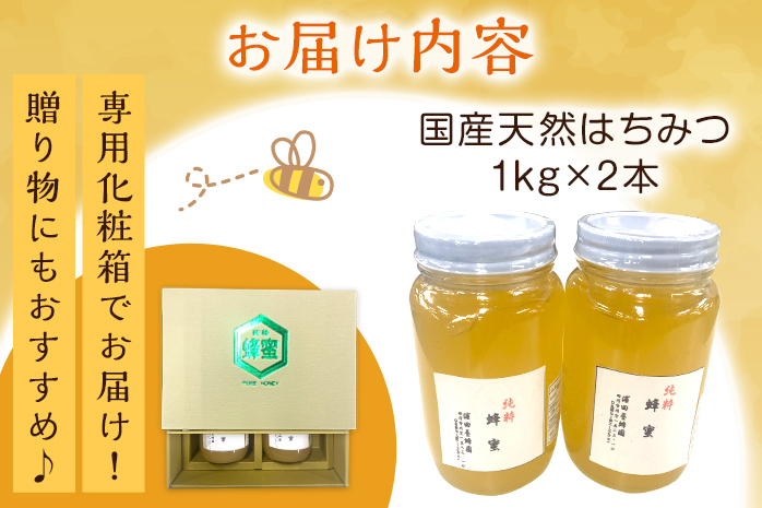 はちみつ 国産 蜂蜜 ハチミツ 1kg 国産 天然 はちみつ 500g×2本 計1kg 福岡県 福岡 九州 グルメ お取り寄せ