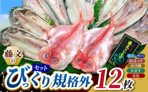 藤文の「びっくり規格外セット」 あじ 鯵 真ほっけ 赤魚 金目鯛 きんめ かます カマス 鯖 さば 干物 ひもの 規格外 冷凍 西伊豆 伊豆 ギフト お歳暮 お中元