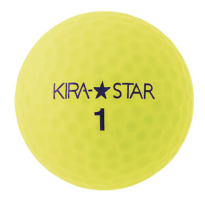 ゴルフボール  KIRA STAR 12球入 1ダース【カラー：4色×3セット（イエロー、オレンジ、ピンク、ライム）】 
