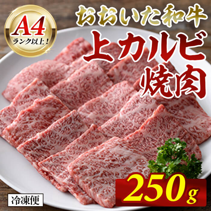 【ふるさと納税】おおいた和牛 A4ランク以上！ 上カルビ 焼肉 (250g) 国産 牛肉 肉 低温熟成 和牛 カルビ 焼き肉 冷凍【opah019】【ネクサ】