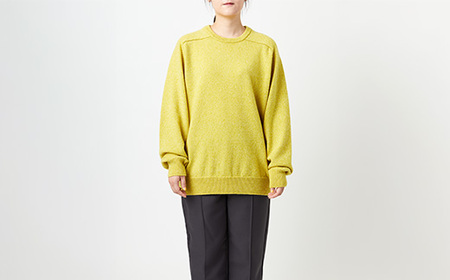 ≪先行予約≫【THISISASWEATER.】A4: A SWEATER IS COLOR.  Yellow moku イエロー カシミヤセーター 服 洋服 ユニセックス メンズ レディース ブランド