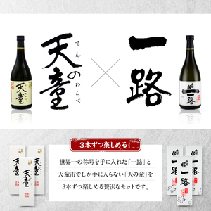 出羽桜 ( " 天の童 " 、純米大吟醸 " 一路 " ) 720ml × 6本 セット 山形 地酒 08-17-031