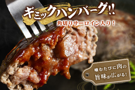 宮崎県産黒毛和牛肩ロース使用 角切り肉入りハンバーグ PREMIUM 1個140g×4パック【A343】