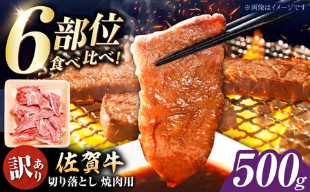 【訳あり】佐賀牛 焼肉用 切り落とし 500g / 有限会社片岡精肉店 [41AEAC004]