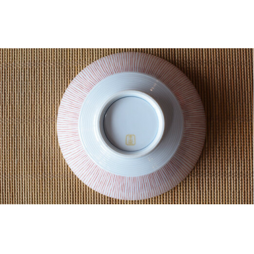 錦赤糸十草AritaBOWL 使いやすいシンプルな丼ぶり 有田焼 幸楽窯 15000円 軽めの丼ぶり スタッキングできる丼ぶり 赤色 丼ぶり A15-170_イメージ3