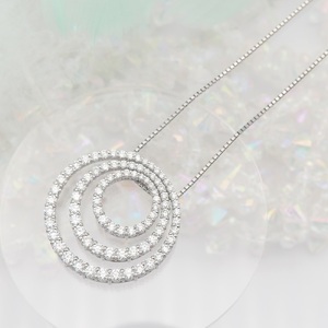 プラチナ 3.0ct サークル　ダイヤモンド ペンダントネックレス　HH-019517