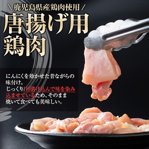【P79002】唐揚げ用鶏肉にんにく醤油味付(計640g・320g×2) 鹿児島 国産 鶏肉 お肉 にんにく 味付け からあげ 唐揚げ おかず チキンソテー 冷凍 【肉のふくおか】