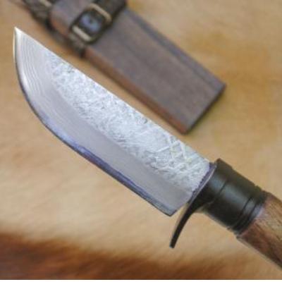 ふるさと納税 南国市 晶之作:土佐鍛 ソロキャンプ剣鉈『三色陽炎 [槌目磨] 』 ダマスカス15層青2鋼・黒ツバ |  | 03