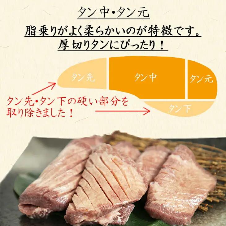 厚切り牛タン　1kg（塩味・みそ味　各500g）【726】