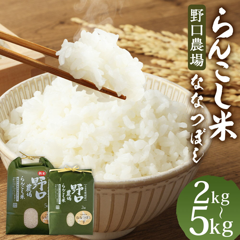 【ふるさと納税】〈令和7年産〉らんこし米 ななつぼし 2kg/5kg【野口農場】選べる内容量 お米 精米 白米 ななつぼし 令和7年産 蘭越町産 北海道産 送料無料