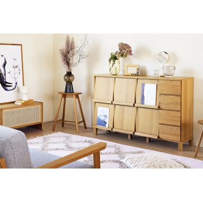 ふるさと納税 筑後市 本棚  レッチェ 143マガジンレコードラック オーク【10年保証】【高野木工】 |  | 01