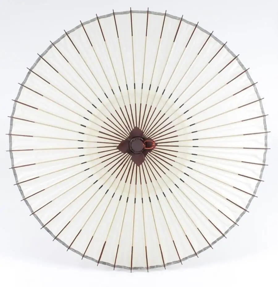 【日吉屋】特選番傘（白） 名入れあり（タイプB・D・E)