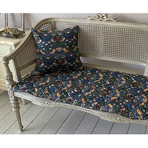 ＜ソファーパッド 3.5人掛用 50×175＞ ベストオブモリス いちご泥棒 ネイビー MR5017I-NB