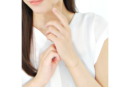 ブレスレット K18YG イエローゴールド ダイヤモンド 0.23ct 無限大 ∞ インフィニティ 18金 チェーンブレスレット アクセサリー アクセ ジュエリー 【f185-k18yg】 [オーダー