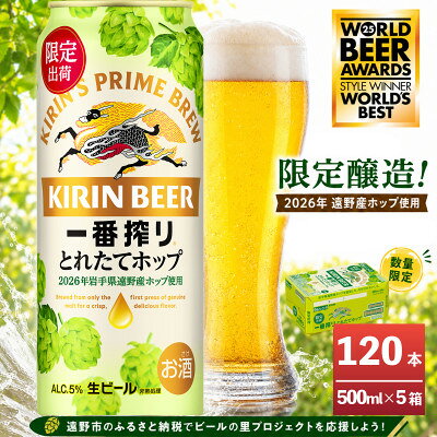 【ふるさと納税】キリン 一番搾り とれたてホップ 生ビール 500ml×24本 5ケース【複数個口で配送】【4091271】