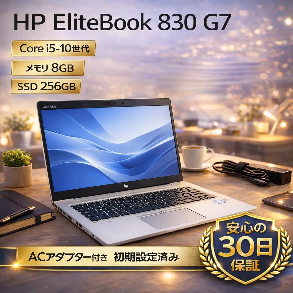【HP EliteBook 830 G7】第10世代Core i5 / メモリ8GB / 256GB / フルHD ～初期設定済み・すぐ使える再生ノートPC～ | HP hp Elite book 再生 中古 ノート ノートパソコン パソコン PC pc 端末 本体 再生 エコ リファビッシュ リユース 8GB 256GB 保証 安心 数量 限定 Windows11 ビジネス 自宅 人気 モデル 大容量 すぐ使える 簡単 限定 おすすめ 秦野 神奈川 | 154-01