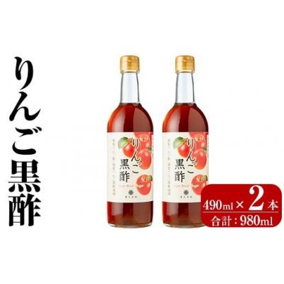 ふるさと納税 霧島市 りんご黒酢(490ml×2本 計980ml)【重久盛一酢醸造場】K-620-B