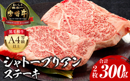 宮崎牛 シャトーブリアンステーキ 2枚 合計300g_M243-028