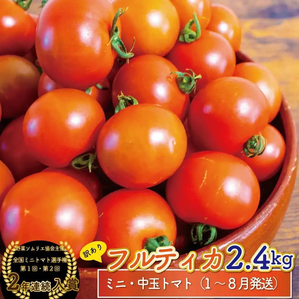【2026年12月～発送】＜約2.4kg＞ 訳あり アイメック フルティカ トマト＞ましまファーム ミニトマト フルーツトマト  ワケあり 規格外