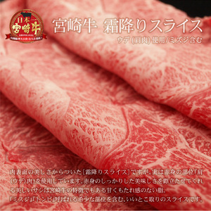宮崎牛霜降りスライス(500g) ウデ 肩 牛肉 精肉 お肉 黒毛和牛 ブランド和牛 お取り寄せ 冷凍 国産 宮崎県【SG009】【株式会社SHINGAKI】