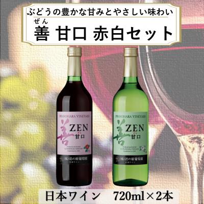 ふるさと納税 上越市 岩の原ワイン　善(ぜん)甘口2本セット(赤・白)