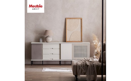 AGUERO アゲロ 180cm サイドボード ＜オークホワイト＞  【モーブル】【大川家具】