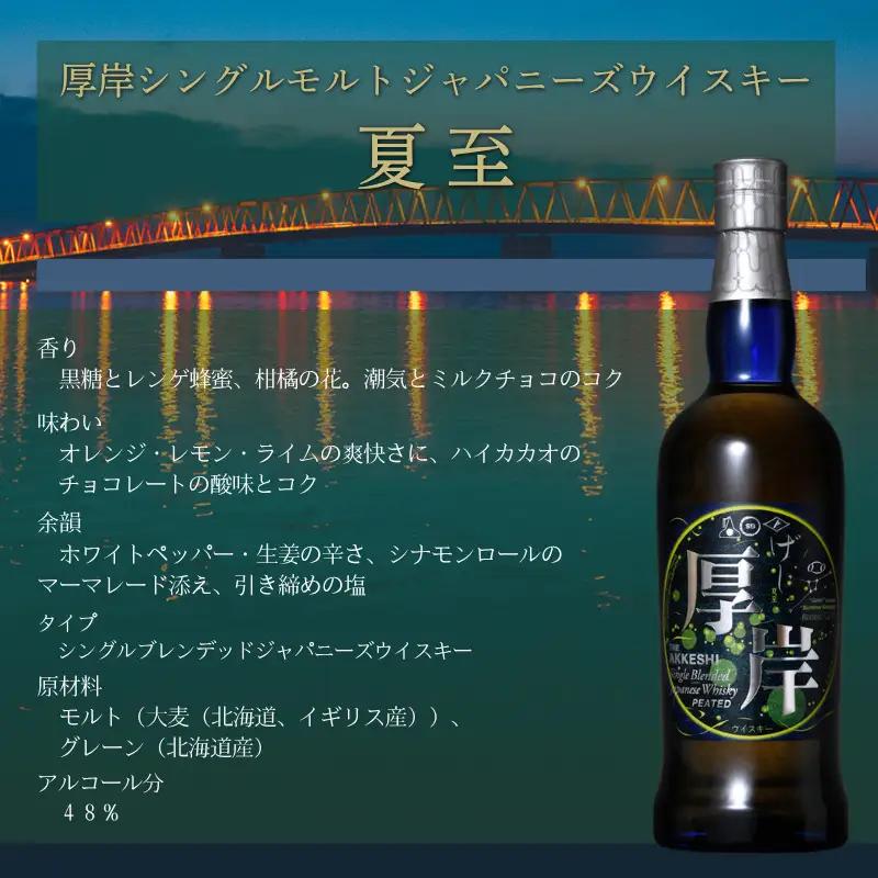 厚岸シングルブレンデッドジャパニーズウイスキー 夏至 1本 鮮さんま セット