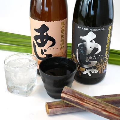 ふるさと納税 伊仙町 黒糖焼酎　あじゃ黒1,800ml瓶1本・あじゃ30度1,800ml瓶1本セット　mkmt11 |  | 03