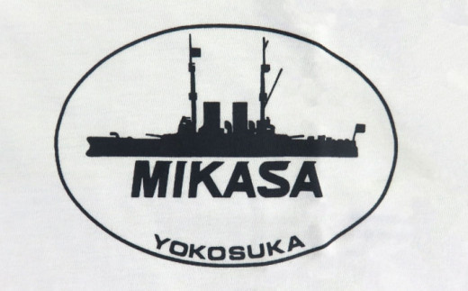 【Ｔシャツ白M】三笠帽子（L、紺）・Tシャツ（S〜LL、白）セット 記念艦三笠【公益財団法人 三笠保存会】 [AKBC002-2]