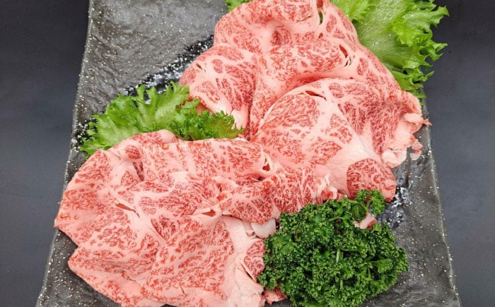 
            熊本県産 A5等級 黒毛和牛 和王肩ローススライス 約200g×2P 計約400g【帝神志方ミート 株式会社】 [AYCH003]
          