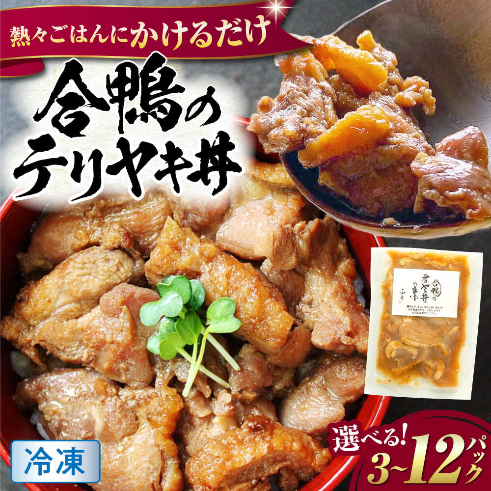 【ふるさと納税】【選べる容量】【冷凍】合鴨テリヤキ丼の素　滋賀県長浜市/株式会社 一湖房[AQCB016] 合鴨 テリヤキ 丼の素 簡単 料理 キット ご飯のお供 グルメ お取り寄せ 特産品 和風 手作り 美味しい 家庭用 人気 レシピ 時短 便利 タレ 秘伝 高品質 人気 ギフト
