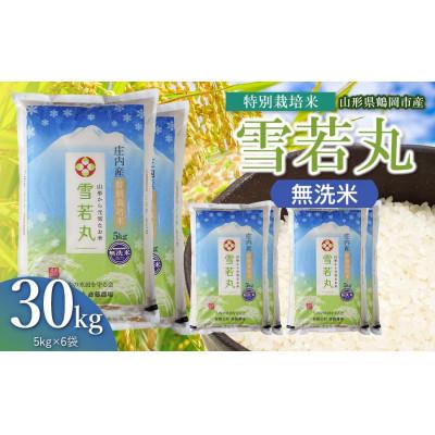 ふるさと納税 鶴岡市 【令和8年産】斎藤農場の特別栽培米雪若丸無洗米30kg(5kg×6)[K-8240]