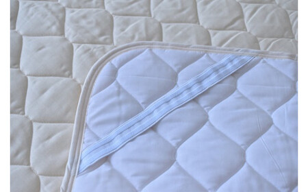 和晒し　ダブルガーゼ敷パット　シングルサイズ_アイボリー【G0122】