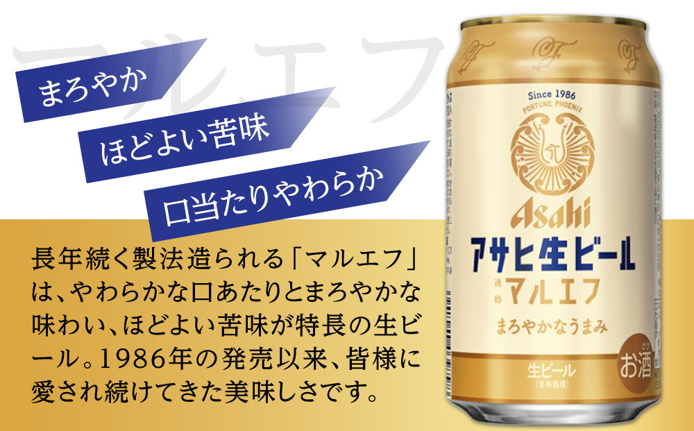 ふるさと納税アサヒ　生ビール　マルエフ　350ml×24本入り　1ケース×12ヶ月   定期便　名古屋市