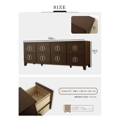 ふるさと納税 大川市 大川家具 160幅2段チェスト ルーバー 21421002005-1602C-CBR |  | 03