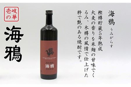 麦焼酎 お酒 飲み比べ 隆美焼酎 25度 海鴉 25度 2本セット《壱岐市》【天下御免】[JDB039] 麦焼酎 むぎ焼酎 お酒 飲み比べ 12000 12000円  コダワリ麦焼酎・むぎ焼酎 こだわ