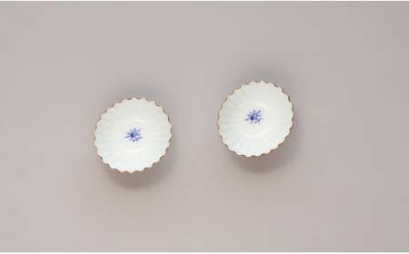 有田焼 芙蓉紋 菊型 小鉢 2個 セット【鷹巣瑞光堂】食器 器 うつわ 手描き 40000円 4万円 dd015