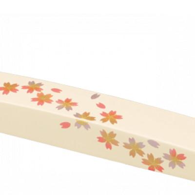 ふるさと納税 海南市 紀州漆器 漆芸 蒔絵 文鎮 長型 白 桜 |  | 01