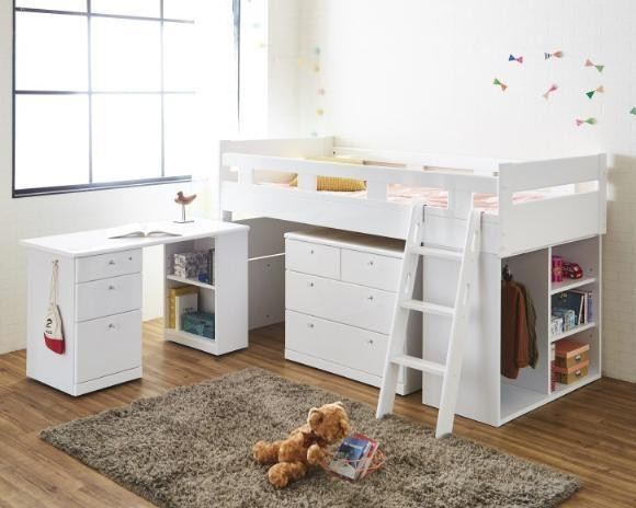 
            【玄関渡し】国産組み換え式システムベッド　クララ(ツマミ)／ハイジ(引手)【2種展開】
          