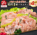 【ふるさと納税】訳あり 数量限定 鶏肉 4種 バラエティ セット 合計4kg 国産 おかず 食品 チキン もも肉 むね肉 手羽元 ささみ 詰め合わせ グルメ お弁当 人気 おすすめ おつまみ 高タンパク質 唐揚げ から揚げ チキン南蛮 サラダ 万能食材 大容量 宮崎県 日南市 送料無料