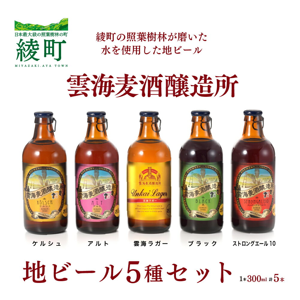 【ふるさと納税】雲海麦酒醸造所 地ビール 5種 飲み比べ 5本 セット ビール クラフトビール BBQ エール ラガー