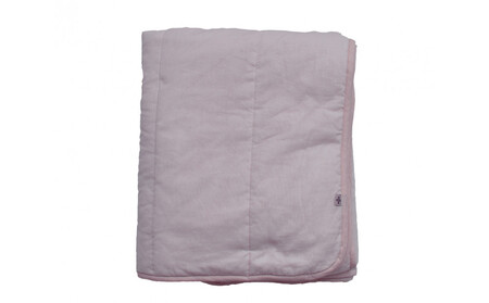 綿入りガーゼキルトケット　シングル（ロゼ・ラベンダー）