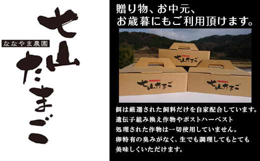 放し飼い！七山たまご 20個箱×3(合計60個) (Ｍ~Ｌサイズ相当) 玉子 生卵 鶏卵 佐賀県唐津産