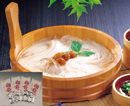 稲庭うどん 300g×4袋、つゆ付【(株)稲庭古峯堂】[K1001]