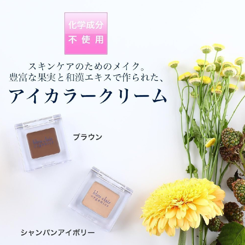 オーガニックアイカラークリーム（アイカラークリーム）　ブラウン色 【170010-2】化粧品 アイシャドウ 和漢エキス 保湿 国産